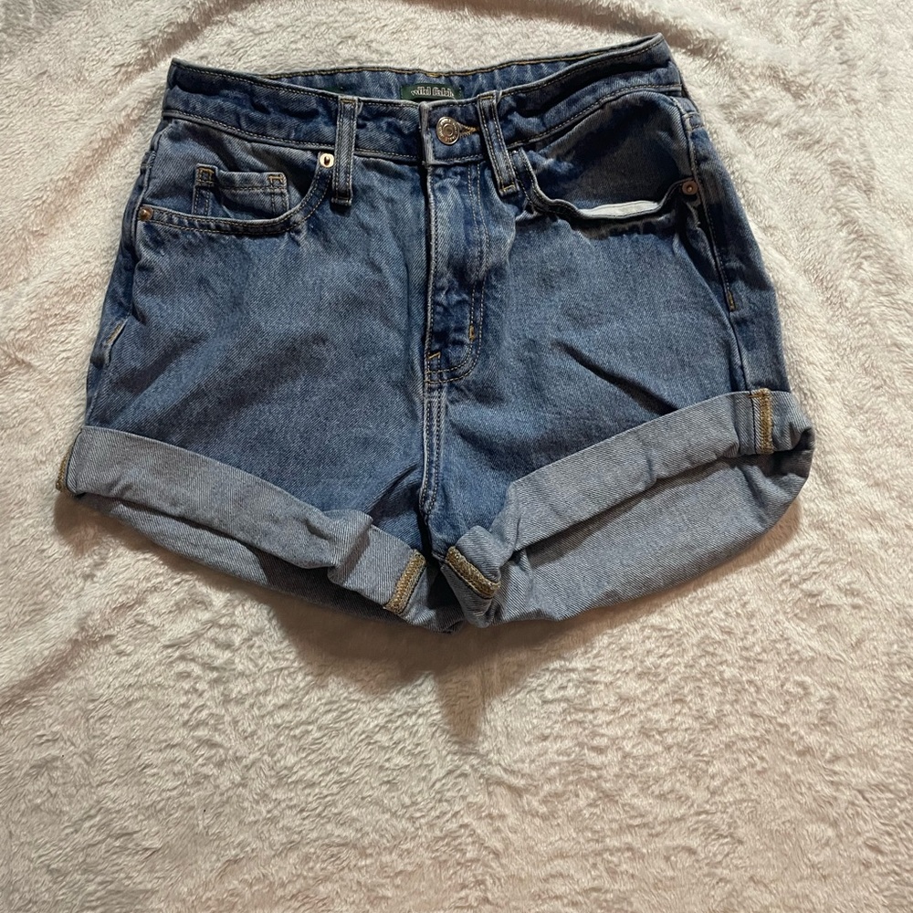 Wild Fable Blue Jean Shorts with Rolled Hem